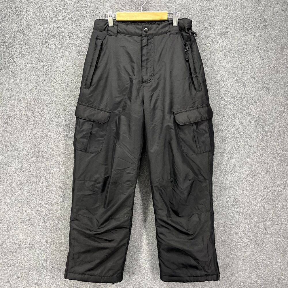 AQ Snow pants Boys Medium Black Snowboard Ski Winter cargo pockets‎ Youth